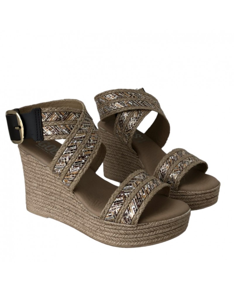 SANDALIA CUÑA CRUZADA