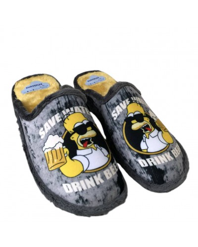 ZAPATILLA DE CASA SIMPSON CERVEZA