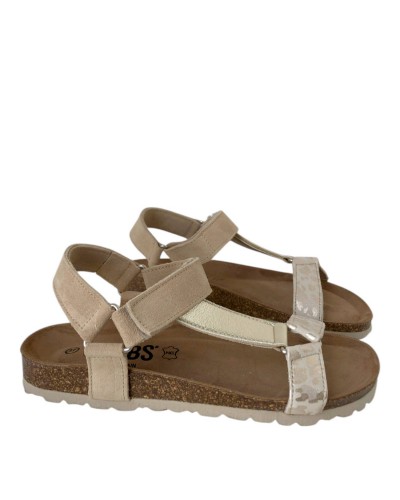 SANDALIA PLANA BIO PIEL VELCRO