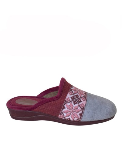 ZAPATILLA CUÑA TEGIDO LANA