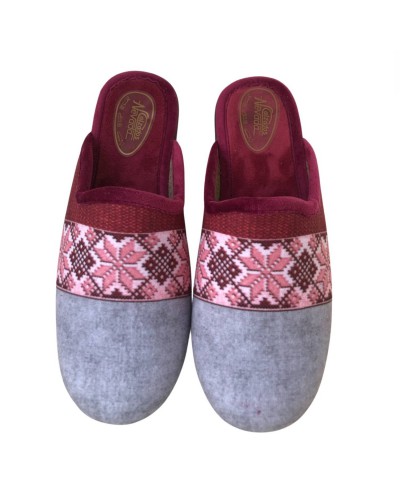ZAPATILLA CUÑA TEGIDO LANA