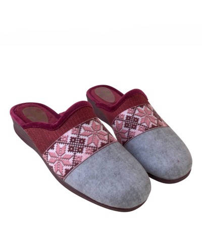 ZAPATILLA CUÑA TEGIDO LANA