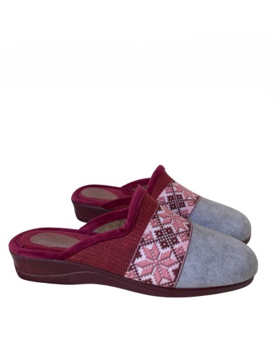 ZAPATILLA CUÑA TEGIDO LANA