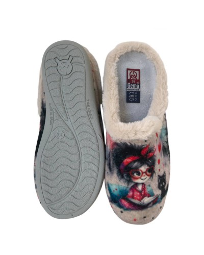 ZAPATILLA CASA NIÑA GAFAS GEMA GARCIA