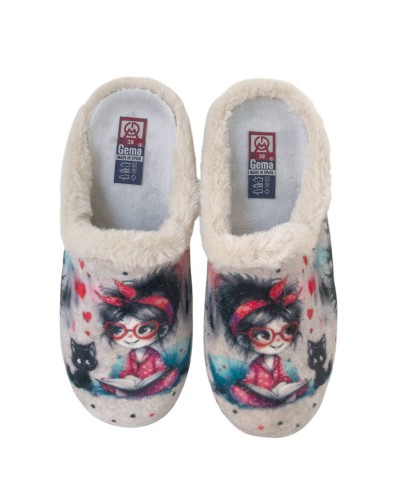 ZAPATILLA CASA NIÑA GAFAS GEMA GARCIA