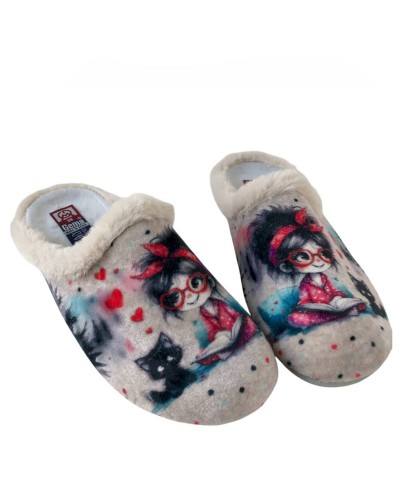 ZAPATILLA CASA NIÑA GAFAS GEMA GARCIA