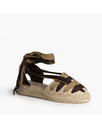 ALPARGATA PLANA ATADA CORINA CRUZETAS