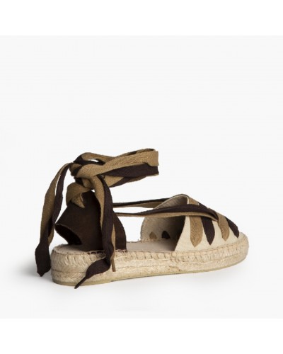 ALPARGATA PLANA ATADA CORINA CRUZETAS