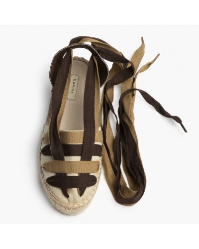 ALPARGATA PLANA ATADA CORINA CRUZETAS