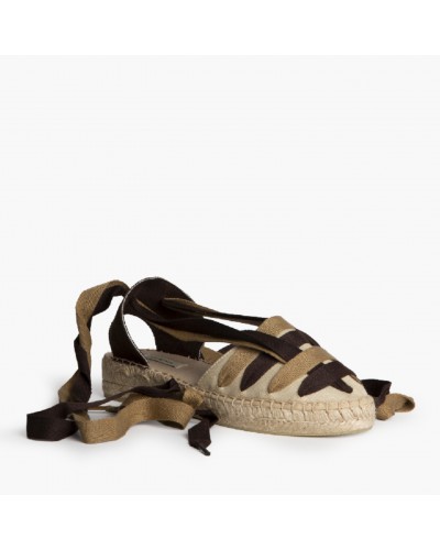 ALPARGATA PLANA ATADA CORINA CRUZETAS