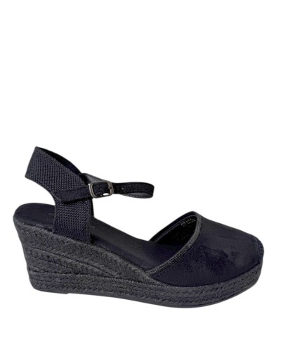 SANDALIAS CUÑA ESPARTO 5C CRISTALES