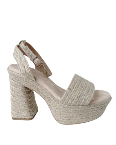 SANDALIAS TACON ESPARTO DIVINAS