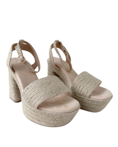 SANDALIAS TACON ESPARTO DIVINAS