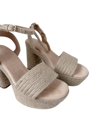 SANDALIAS TACON ESPARTO DIVINAS