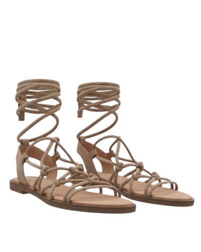 SANDALIAS PLANAS ATADAS ROMANA