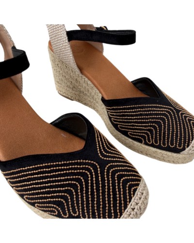 SANDALIA CUÑA ESPARTO TACHITAS