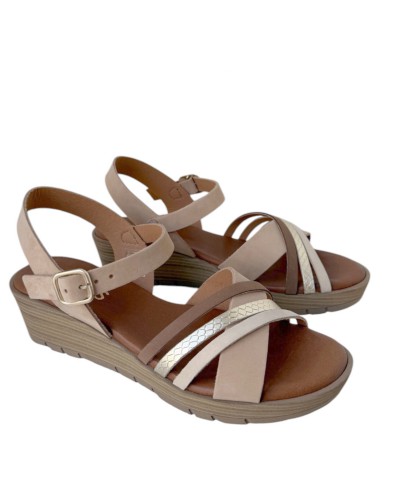 SANDALIA CUÑA PLANTA GEL WIKERS TIRAS