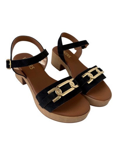SANDALIAS ESLABON TACON PIEL WIKERS