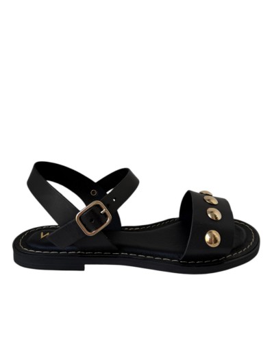 SANDALIA PLANA PIEL TACHA WIKER