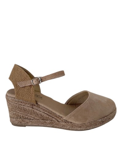 SANDALIA ESPARTO CUÑA AL TONO