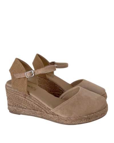 SANDALIA ESPARTO CUÑA AL TONO