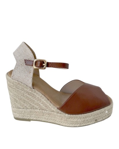 SANDALIA CUÑA ESPARTO TALONERA BUONAROTT