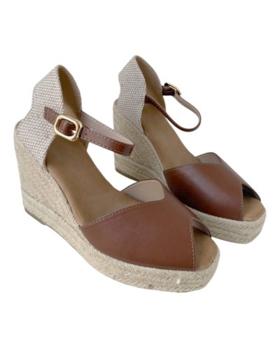 SANDALIA CUÑA ESPARTO TALONERA BUONAROTT