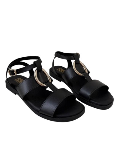 SANDALIAS PLANAS PIEL ESPAÑA HEBILLA