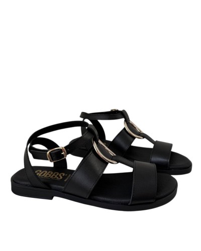 SANDALIAS PLANAS PIEL ESPAÑA HEBILLA