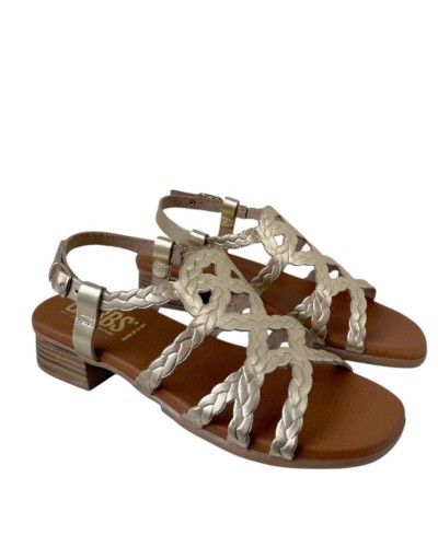 SANDALIA TRENZADA PLANTILLA GEL PIEL