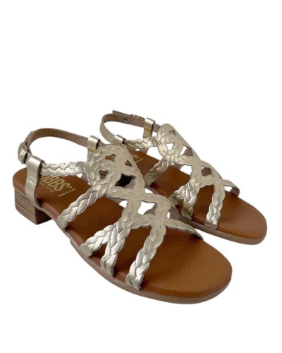 SANDALIA TRENZADA PLANTILLA GEL PIEL