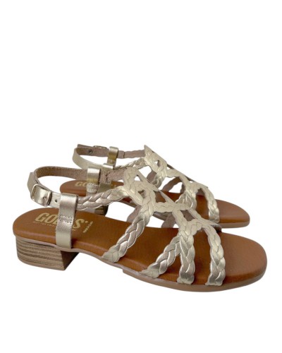 SANDALIA TRENZADA PLANTILLA GEL PIEL
