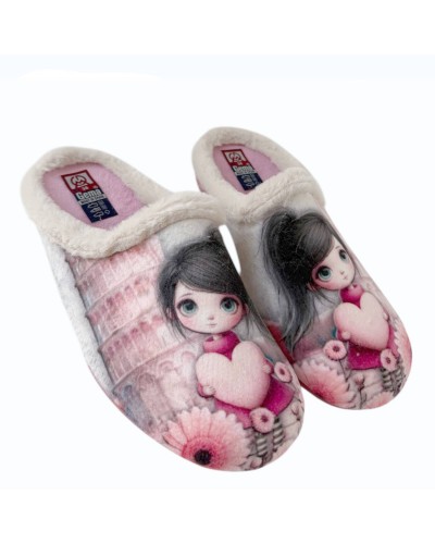 ZAPATILLA CASA GEMA NIÑA CORAZON